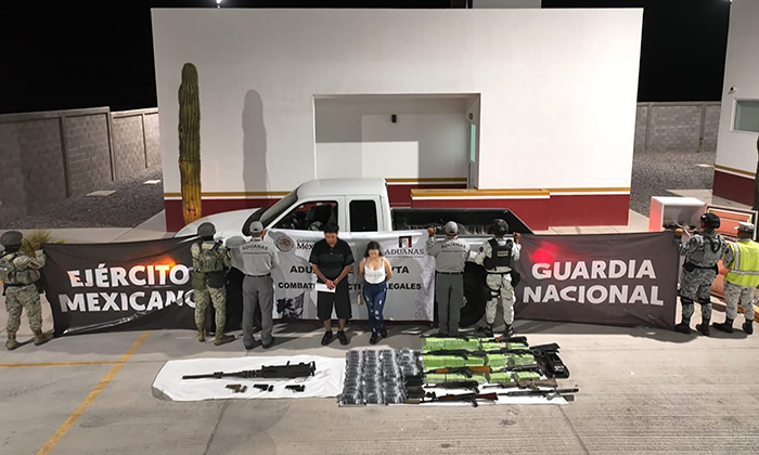 Incautan arsenal en Sonoyta