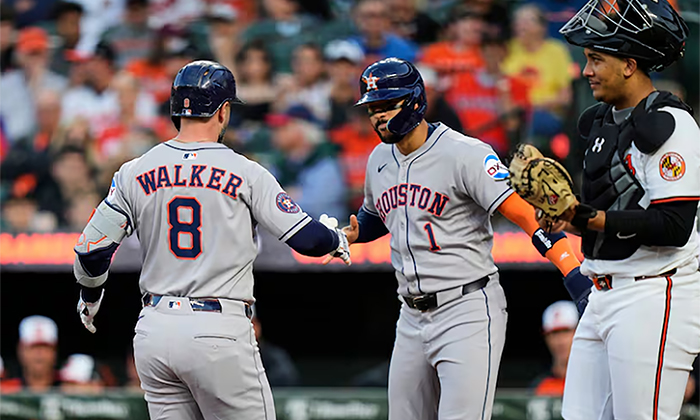 Astros vence a Orioles y frena racha de cuatro derrotas a base de cuadrangulares