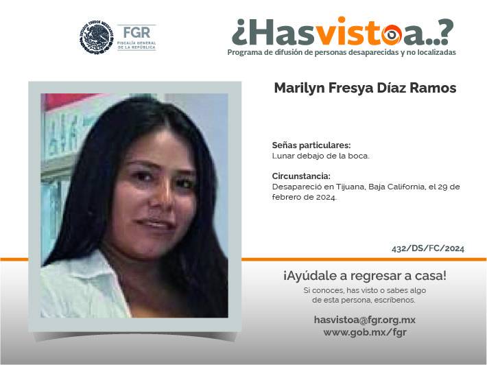 ¿Has visto a: Marilyn Fresya Díaz Ramos?