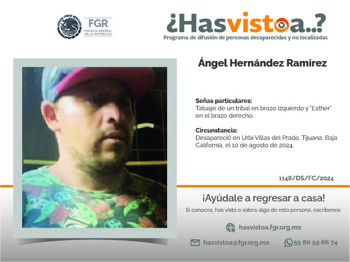 ¿Has visto a: Ángel Hernández Ramirez?