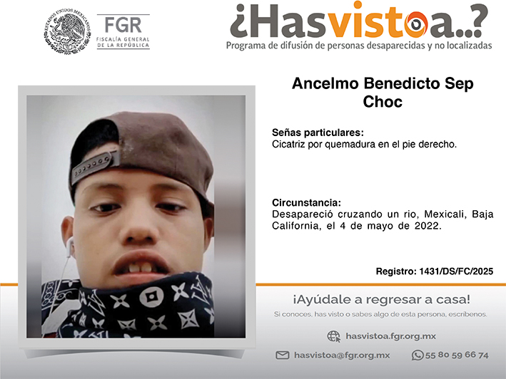 ¿Has visto a: Ancelmo Benedicto Sep Choc?