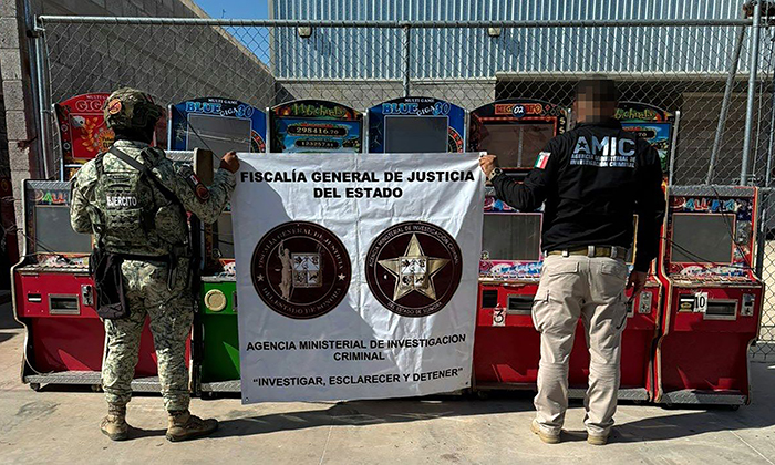 Aseguran 14 máquinas tragamonedas en la colonia Jacinto López