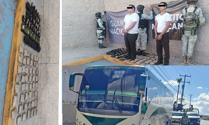 Aseguran cocaína y crystal en autobús en la colonia Café Combate