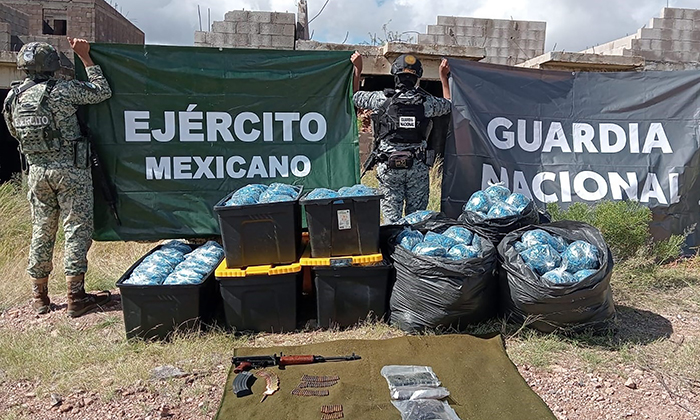 Aseguran mariguana y opio; Agentes de la Guardia Nacional y Militares