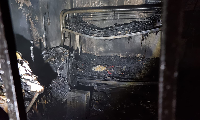 Incendio deja a dos menores heridos en Empalme