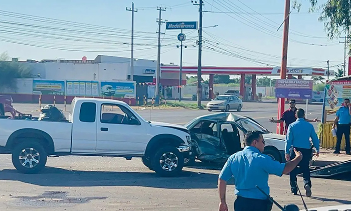 Resulta conductor lesionado en Ciudad Obregón