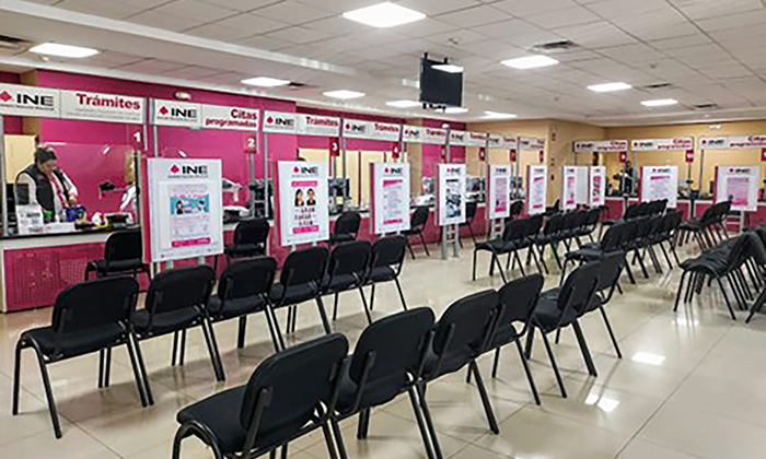 Operan módulos del INE en forma ordinaria