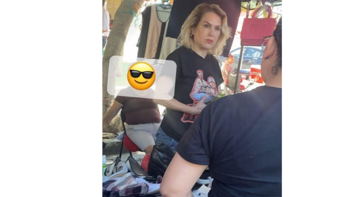 Captan a Leticia Guajardo, Madre de Aldo de Nigris, Vendiendo Ropa en Tianguis