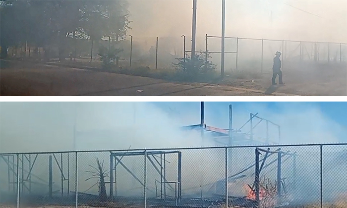 Consume incendio una palapa en la colonia Nueva España