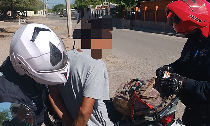 Aprehenden a ladrón de motocicleta en la colonia Adolfo López Mateos