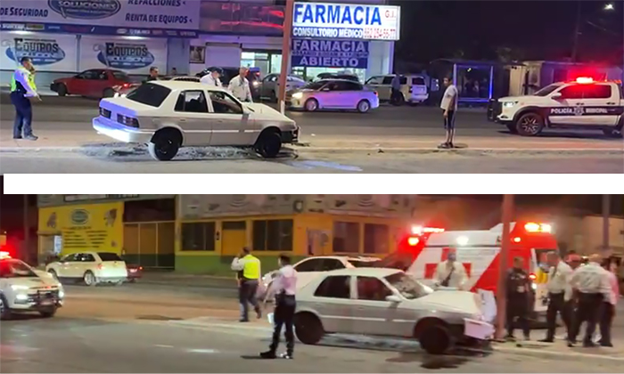 Se sube auto a camellón y atropella a menores en la colonia Emiliano Zapata