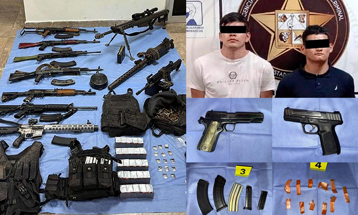 Aseguran a dos presuntos criminales durante cateos en Ciudad Obregón