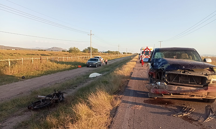 Muere motociclista en choque en el valle de Guaymas