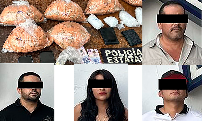 Sorprenden a cuatro con mil 400 dosis de droga en la colonia Mártires de Cananea