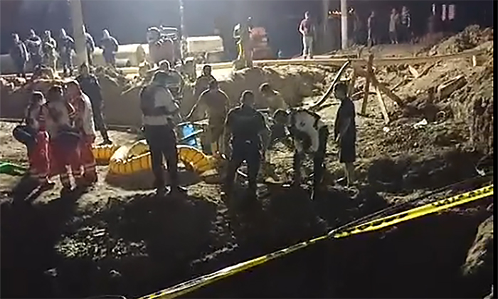 Derrumbe ahoga a dos obreros en Ciudad Obregón