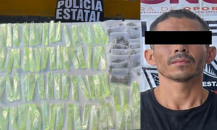 Atrapan a “tirador” con 70 dosis de drogas en la colonia Pimentel