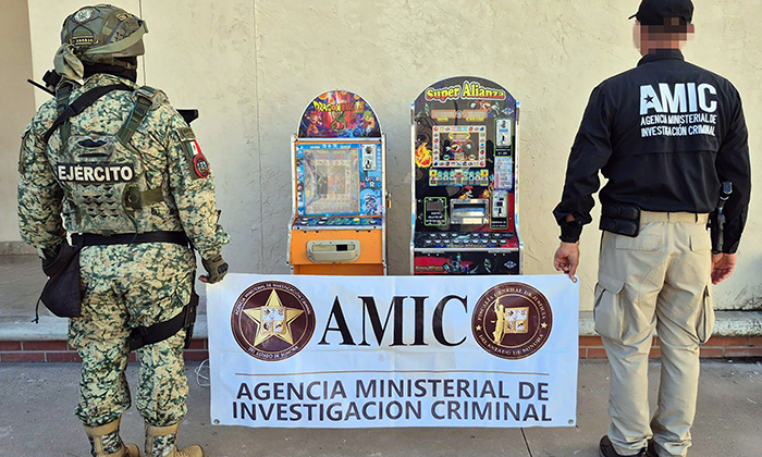 Aseguran máquinas tragamonedas ilegales en San José de Bácum