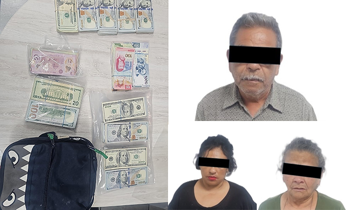 Caen tres personas con 155 mil dólares en Ímuris