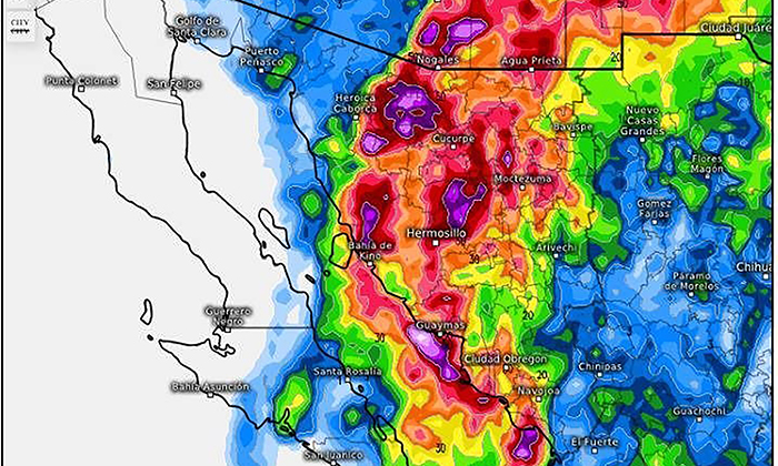 Se intensificarán lluvias sábado y domingo por bandas nubosas de “Priscilla”