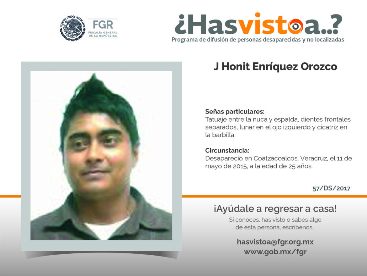 ¿Has visto a: Honit Enríquez Orozco?