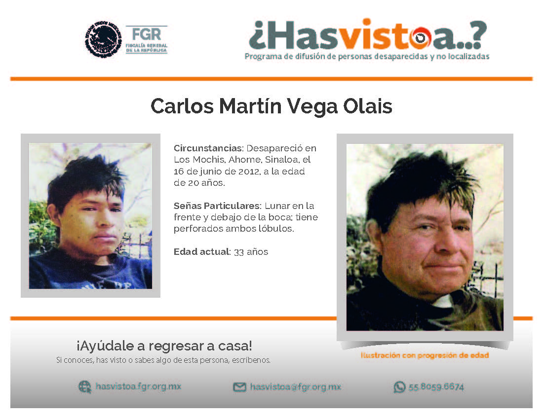 ¿Has visto a:Carlos Martín Vega Olais?