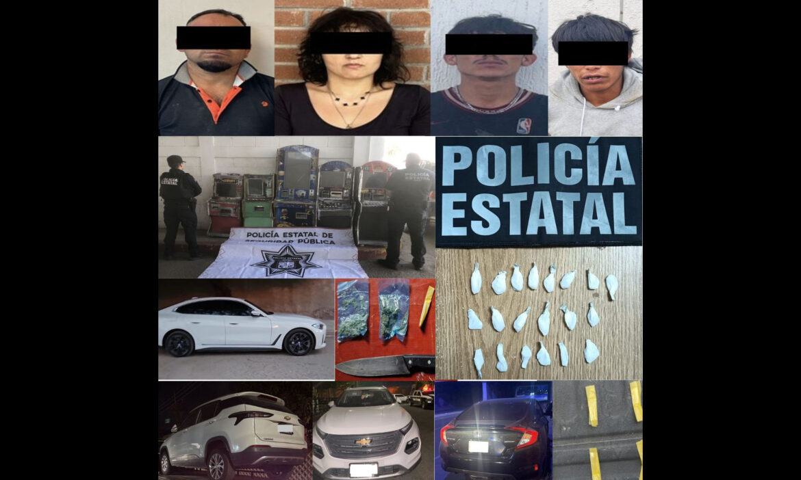 Agentes de la PESP, Municipales y federales capturan a siete personas con drogas