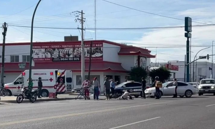 Resulta lesionado motociclista en Ciudad Obregón