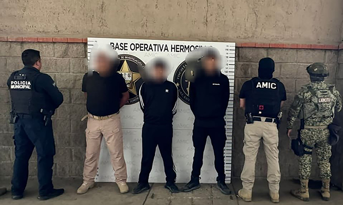 Capturan a tres hombres armados en la colonia Jesús García