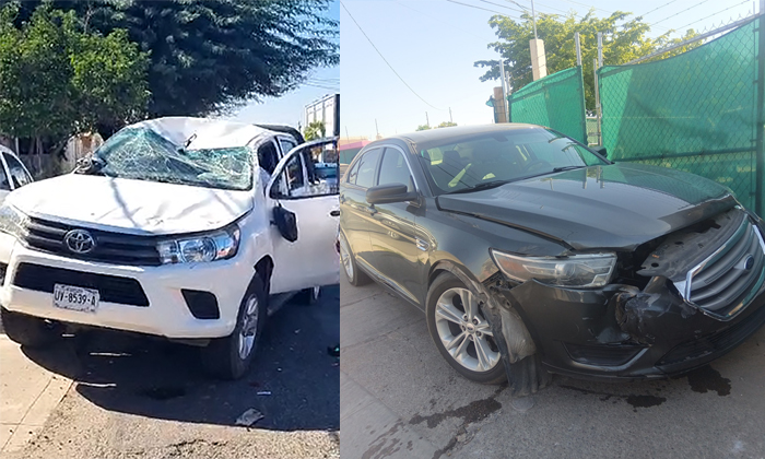 Deja choque volcamiento un herido en la colonia Balderrama