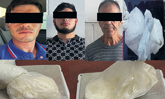 Detienen a tres presuntos narcomenudistas; Elementos de la PESP