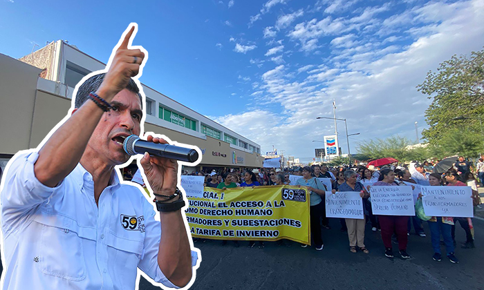 Protestan usuarios por “apagones”; Realizan multitudinaria marcha