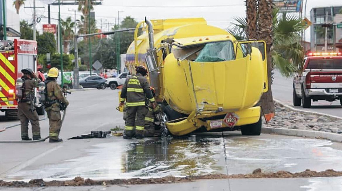 Cae ladrón de pipa de gasolina tras peliculesca persecución