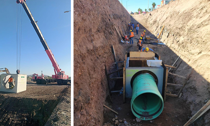 Avanza rehabilitación de colector en Paseo Río Sonora
