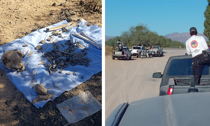 Logran buscadoras hallazgo de osamenta en Magdalena de Kino