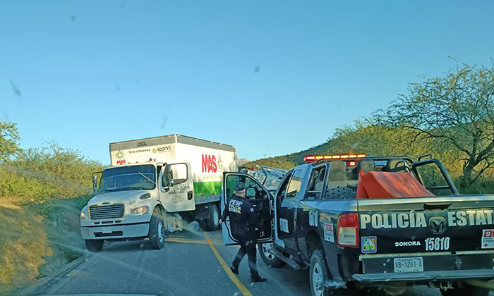 Choque volcamiento deja tres heridos en la carretera Mazocahui-Moctezuma