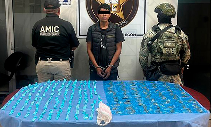 Sorprenden a “El Búho” con 190 dosis de droga en San Ignacio Río Muerto