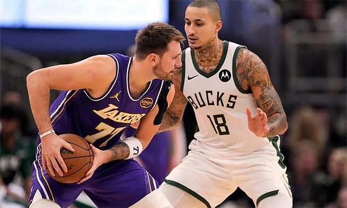 Lakers se impone ante Milwaukee por 119-95 con gran actuación de Doncic