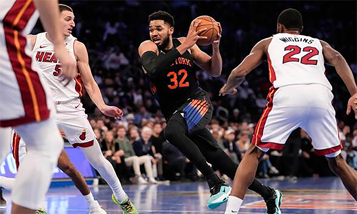 Knicks se impone por 140 a 132 Miami Heat