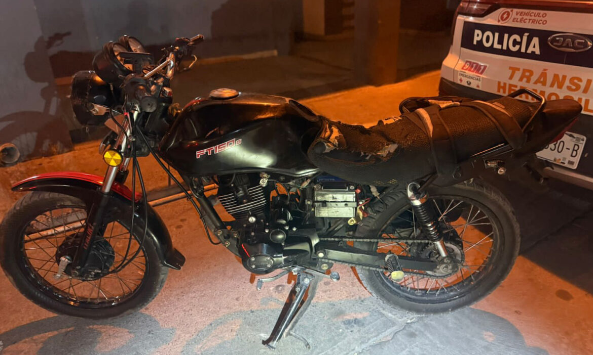 Localizan motocicleta recién robada