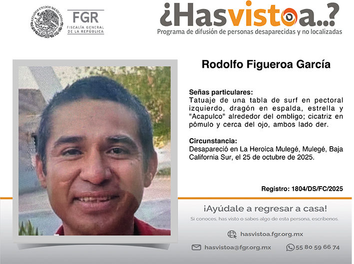 ¿Has visto a: Rodolfo Figueroa García?