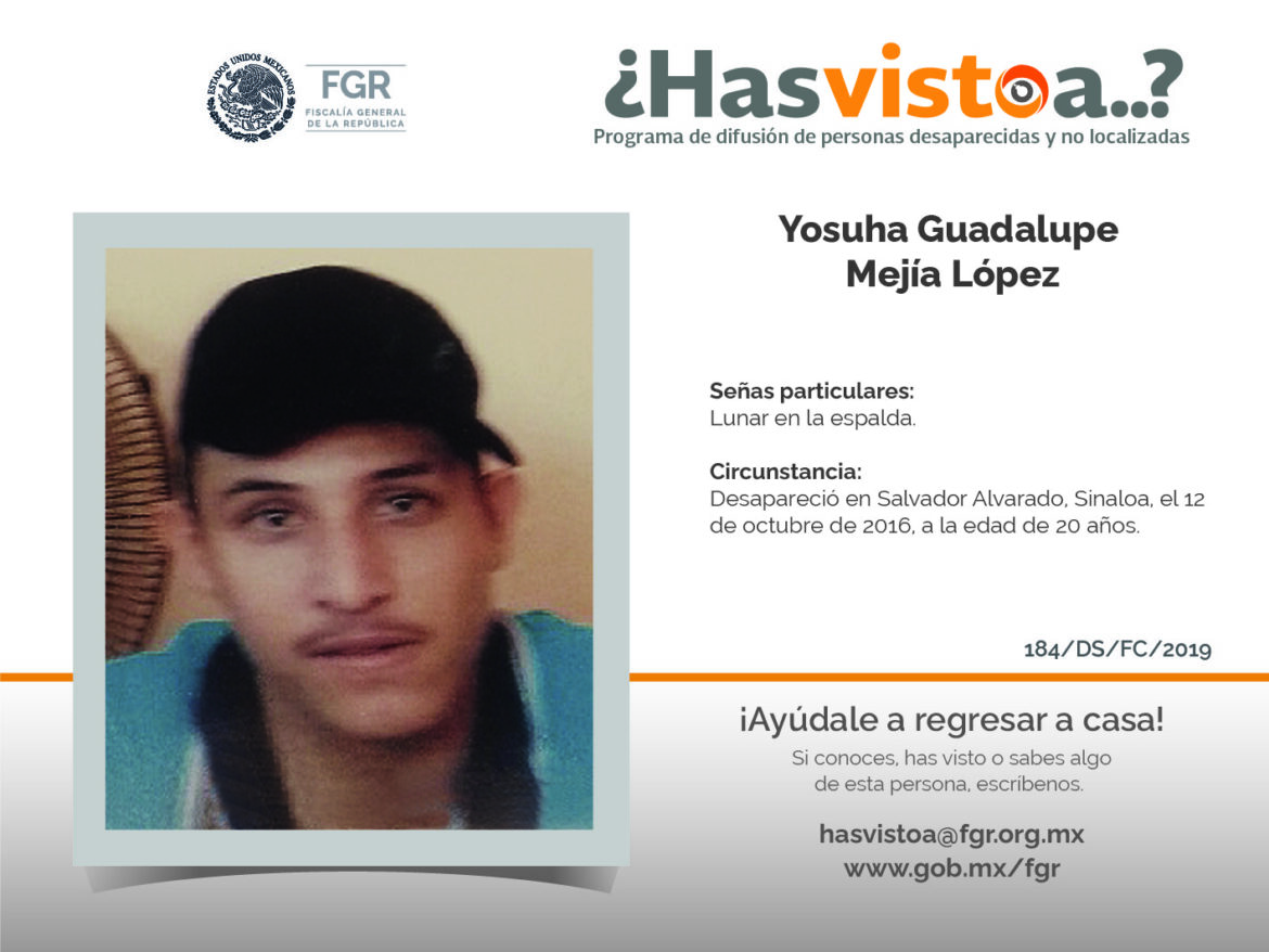 Has visto a: Yosuha Guadalupe Mejía López