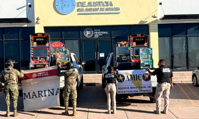 Aseguran máquinas tragamonedas en Guaymas