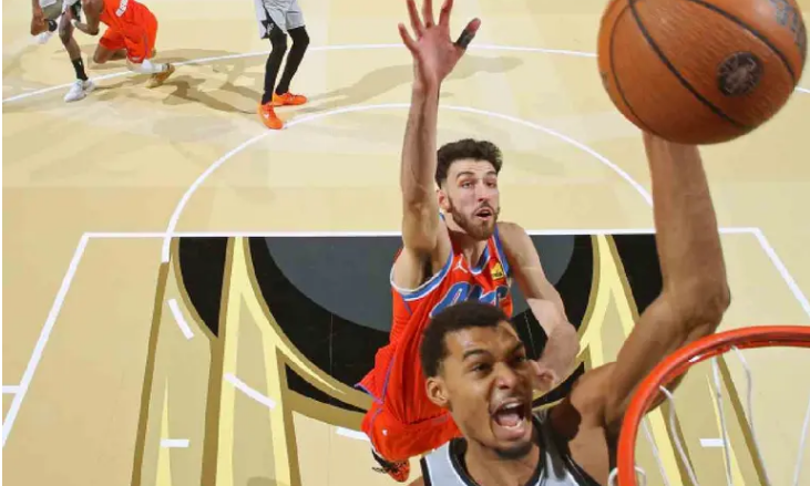 Spurs deja fuera a Oklahoma City de la Copa NBA tras regreso de Víctor Wembanyama