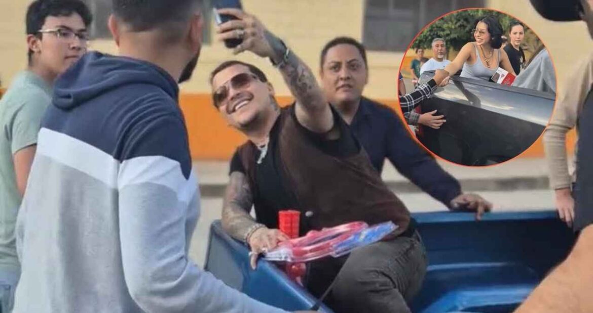 Christian Nodal celebra la Navidad en Zacatecas repartiendo juguetes junto a la dinastía Aguilar