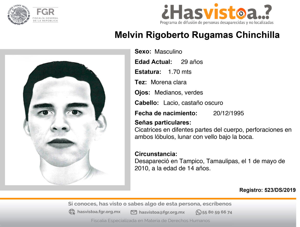¿Has visto a: Melvin Rigoberto Rugamas Chinchilla?
