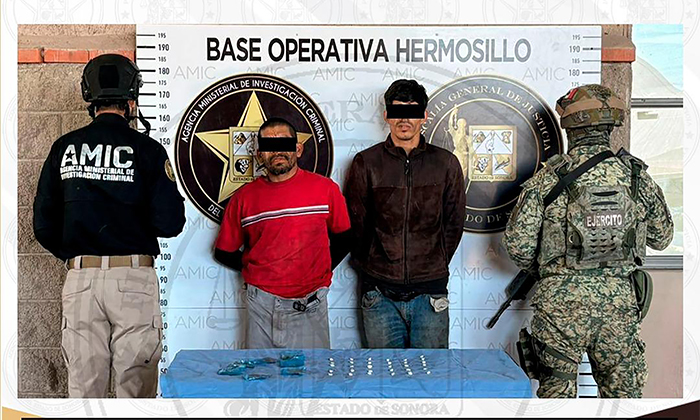 Aseguran a dos sujetos con droga durante cateo