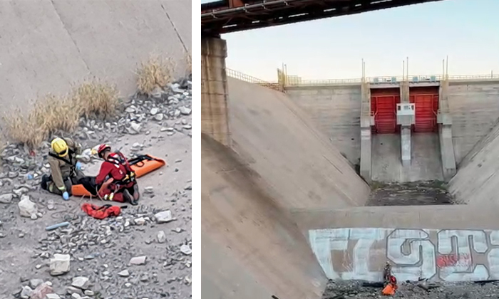 Muere hombre al caer de vertedor de la presa