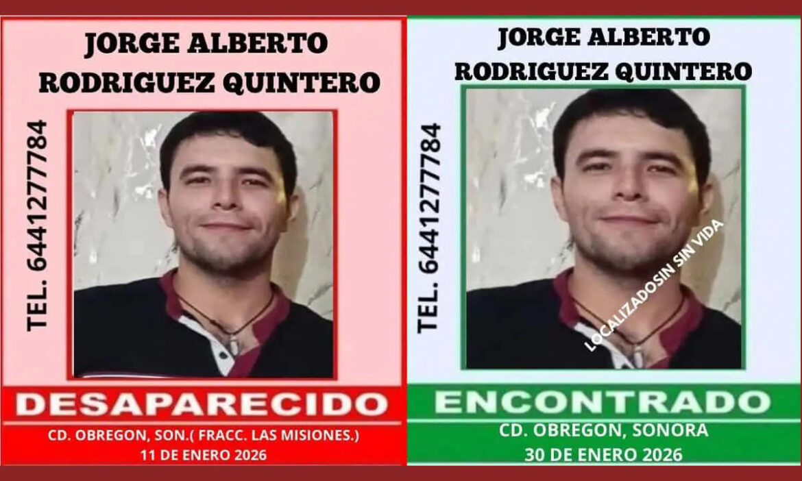 Hallan sin vida a joven cajemense “levantado”