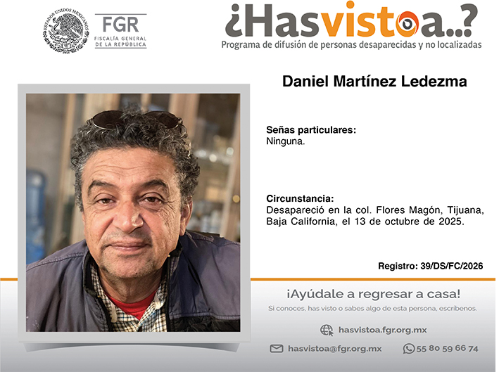 ¿Has visto a: Daniel Martínez Ledezma?