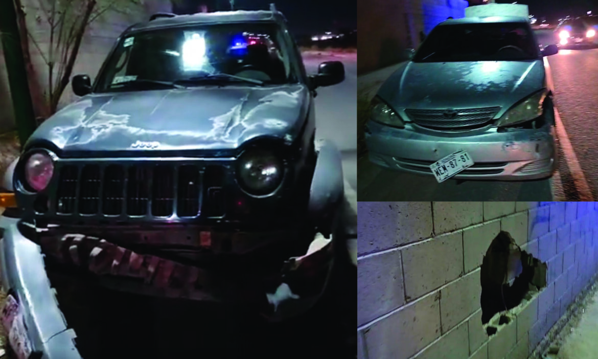 Choca contra auto y contra barda en el bulevar Las Quintas